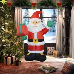 Dmuchany Mikołaj świąteczny LED 135 cm