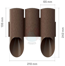 PALISADA OGRODOWA 3 MAXI BRĄZ