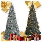 Choinka świąteczna udekorowana składana 150 cm