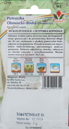 PIETRUSZKA KORZENIOWA OŁOMUŃCKA 5g
