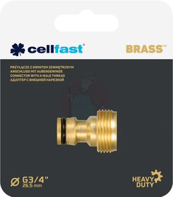 PRZYŁĄCZE Z GWINTEM ZEWNĘTRZNYM BRASS 3/4"