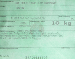 Mieszanka traw Gazon 10 kg