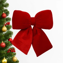 Kokarda welurowa czerwona świąteczna