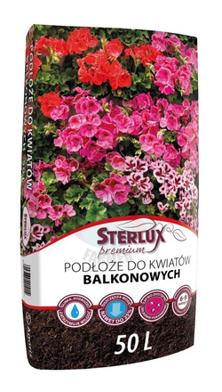 Podłoże do kwiatów balkonowych Sterlux Premium 50 L Ziemia HOLLAS