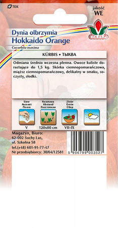 Dynia olbrzymia Hokkaido Orange 3 g nasiona Coleus
