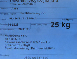 Pszenica Aura kwalifikat C1