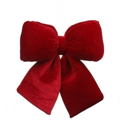 Kokarda welurowa czerwona świąteczna