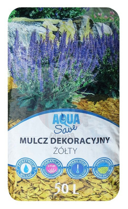 Mulcz dekoracyjny Aqua Save 50L żółty