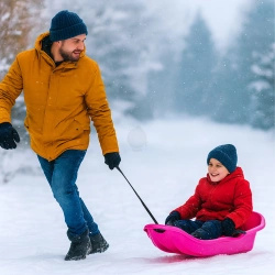 Sanki plastikowe dziecięce różowe