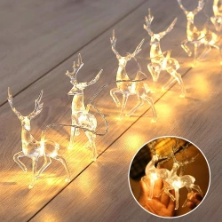 Lampki świąteczne / Girlanda LED Renifery 1,5 m