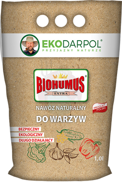 Biohumus extra do warzyw – nawóz sypki 1,0 L Ekodarpol
