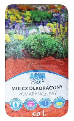 Mulcz dekoracyjny Aqua Save 50L pomarańczowy