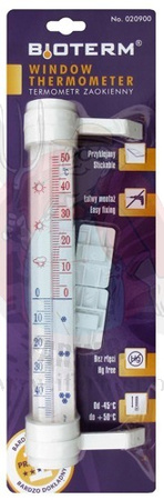 TERMOMETR ZAOKIENNY DUŻY BIAŁY (020900)