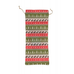 Worek na butelkę sweterek zielony 35x15 cm