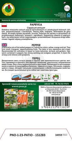Mieszanka ostrych papryk doniczkowych 0,6 g PNOS