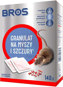 Granulat na myszy i szczury 140 g Bros