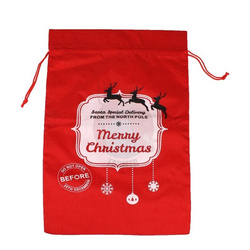 Worek prezentowy Merry Christmas czerwony 60x40 cm