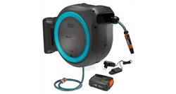 Bęben naścienny akumulatorowy na wąż PowerRoll XXL kompletny zestaw