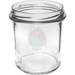 Słoik prosty 346 ml (fi 82) - z czarną zakrętką, 6szt.