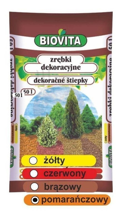 Zrębki drzewne 50 L pomarańczowe