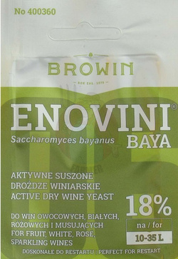 Drożdże winiarskie Enovini BAYA, 7 g