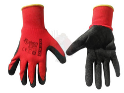 Protective gloves Gekon s. 8 latex red