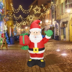 Dmuchany Mikołaj świąteczny LED 135 cm