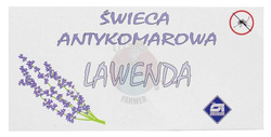 Świeca antykomarowa lawenda 2 szt