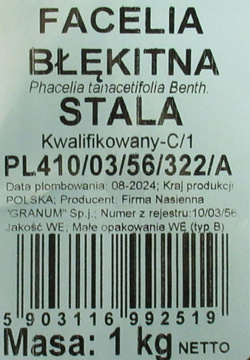 Facelia Stala kwalifikat C1 1 kg