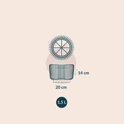 Doniczka ozdobna OXY 1,5 L + doniczka produkcyjna 1,5 l