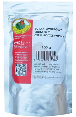 Burak ćwikłowy Okrągły Ciemnoczerwony 100 g