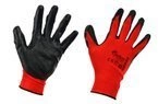 Rękawice ochronne GEKO R.9 czerwone nitryl