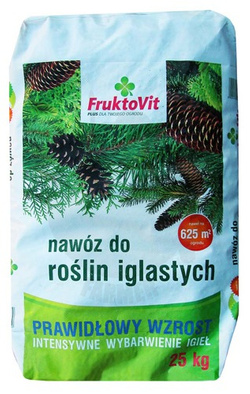 FRUKTOVIT PLUS NAWÓZ DO ROŚLIN IGLASTYCH 25kg