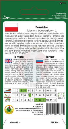 Pomidor gruntowy mieszanka odmian 0,9 g