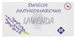 Świeca antykomarowa lawenda 2 szt