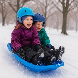 Sanki plastikowe dziecięce niebieskie