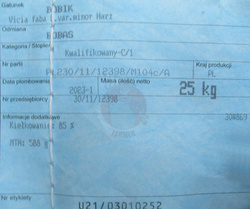 Bobik siewny Bobas kwalifikat C1