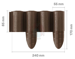 Palisada ogrodowa 4 ECO brąz