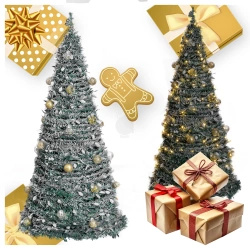 Choinka świąteczna udekorowana składana 150 cm