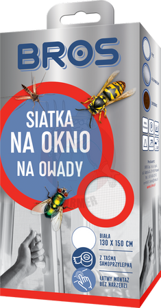 Siatka na okno Bros 130x150cm biała