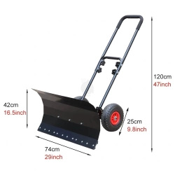 Zgarniacz do śniegu, pług, łopata na kółkach 75 cm