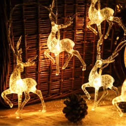 Lampki świąteczne / Girlanda LED Renifery 1,5 m