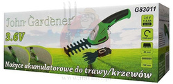 NOŻYCE AKUMULATOROWE DO TRAWY/KRZEWÓW 3,6V