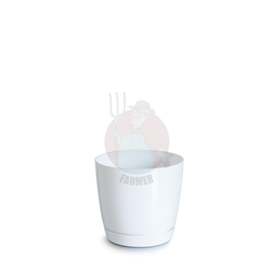 Coubi Round Flowerpot White 0.5 L