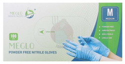 Rękawiczki nitrylowe niebieskie Meglo M