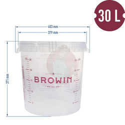 Pojemnik fermentacyjny z pokrywką i rurką kompletny