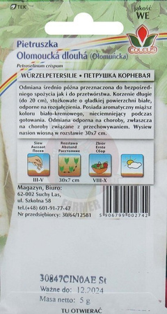 PIETRUSZKA KORZENIOWA OŁOMUŃCKA 5g