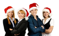 Czapka Świętego Mikołaja z pomponem 12 sztuk