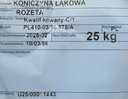 Koniczyna łąkowa Rozeta kwalifikat C1