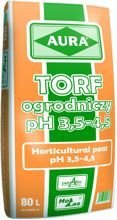 Torf ogrodniczy pH 3,5-4,5 Aura 80L